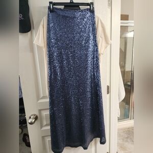 Sequin Navy Blue Skirt